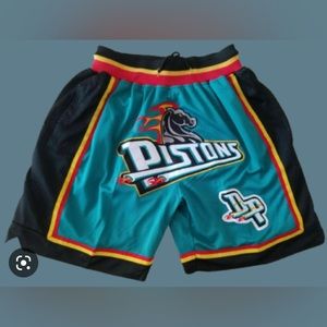 Brand New Detroit Pistons NBA Hardwood Vintage Classic Basketball Shorts